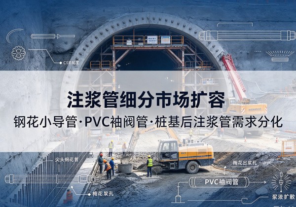 兴宾注浆管细分市场扩容，隧道钢花小导管、PVC 袖阀管、桩基后注浆管需求分化
